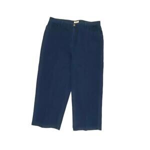 Style & Co Relaxed Fit Crop Women's size 18 Navy Dark Blue Chino Pants
